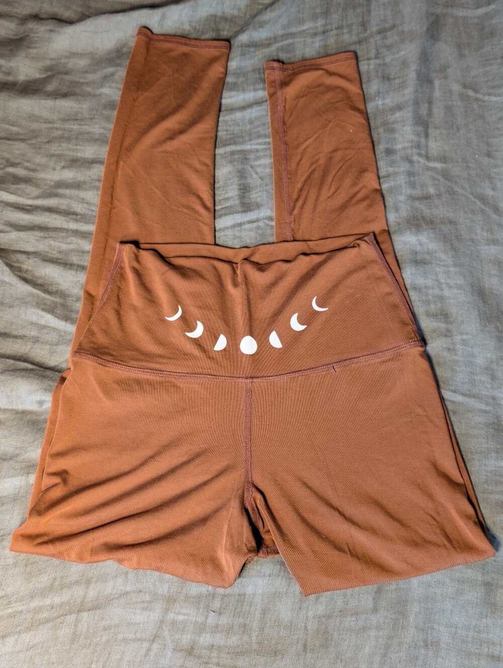 Purusha People Moon Phase High-Waist Leggings in Orange/Butternut